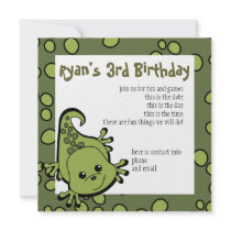 Cute Lil' Lizard Custom Invite