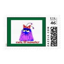 cute lil monster postage