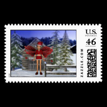 Cute Lil Sweet heart fairy 1 postage by mickeyelvis128 Cute Lil Sweet heart fairy 1 postage