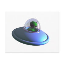 Cute Lil UFO Postcard by MDKgraphics Cute Lil UFO Postcard