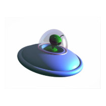 Cute Lil UFO Poster posters