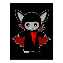 Cute Lil Vampire Bat Postcard
