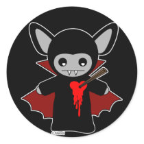 Cute Lil Vampire Bat stickers by MendiSue Cute Lil Vampire Bat stickers