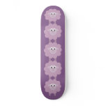Cute Lilac Cartoon Sheep Purple Skateboard