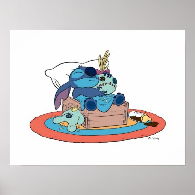 Cute Lilo & Stitch Stitch Sleeping posters