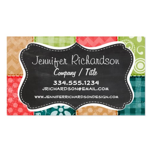 Cute Lime Green, Turquoise, and Scarlet Red Business Card Template (front side)