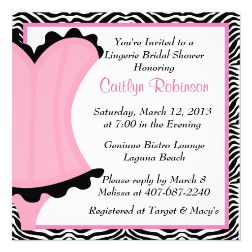 Lingerie Bridal Shower Invitation 8