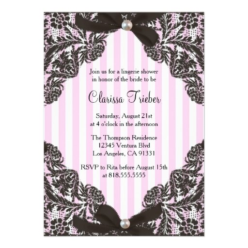 Cute Lingerie Shower Invitation