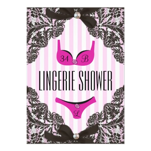 Cute Lingerie Shower Invitation