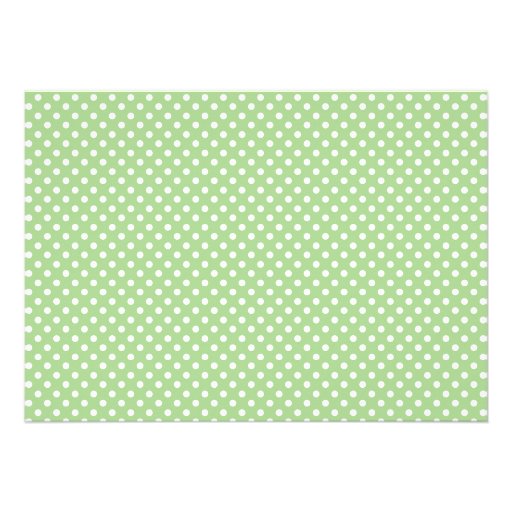 Cute Lion Green Polka Dots Baby Shower Custom Announcements