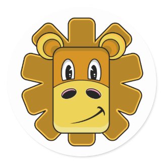 Cute Lion Head Sticker Sheet sticker