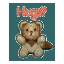 Cute Lion Hugs posters