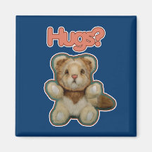 Cute Lion Hugs Refrigerator Magnet