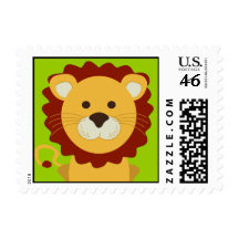 Cute Lion Postage Stamp