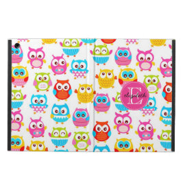 Cute Litte Owls Monogrammed iPad Air Case