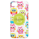 Cute Litte Owls Monogrammed iPhone 5 Cover