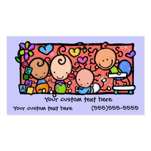 Cute Little Babies custom business card (front side)