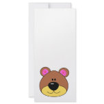 Cute Little Bear Face Full Color Rack Card