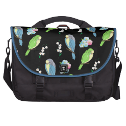 Cute Little Birds and floral Print Computer Bag