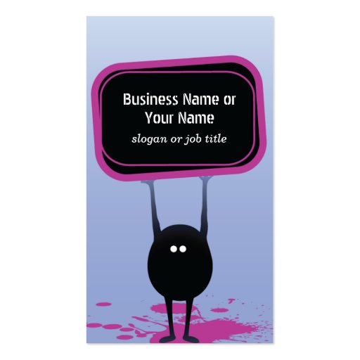 Cute little blob man custom business card