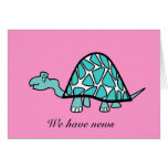 Cute little blue turtle maternity card