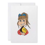 cute little bowling girl kid graphic personalized invitations