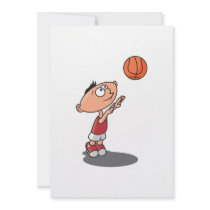 cute little boy shooting a basketball personalized announcements