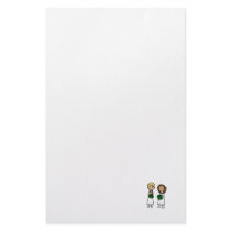 Cute Little Bride Lesbians Stationery Paper