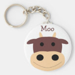 Cute little brown cow keychain