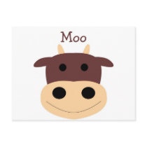Cute little brown cow postcard by animalwhimsy Cute little brown cow postcard