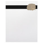 cute little brown hedgehog letterhead template