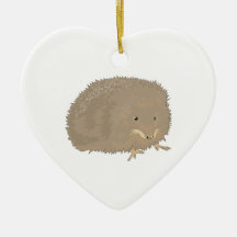 cute little brown hedgehog christmas tree ornaments