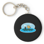 cute little canoeing beaver keychain