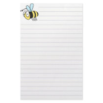 Cute Little Cartoon Bumble Bee Stationary Custom Stationery