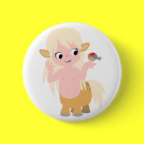 Cute Little Cartoon Centauress Buttonne Badge
