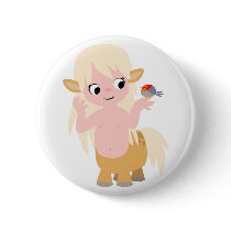 Cute Little Cartoon Centauress Button Badge by Lioness_Graphics Cute Little Cartoon Centauress Button Badge