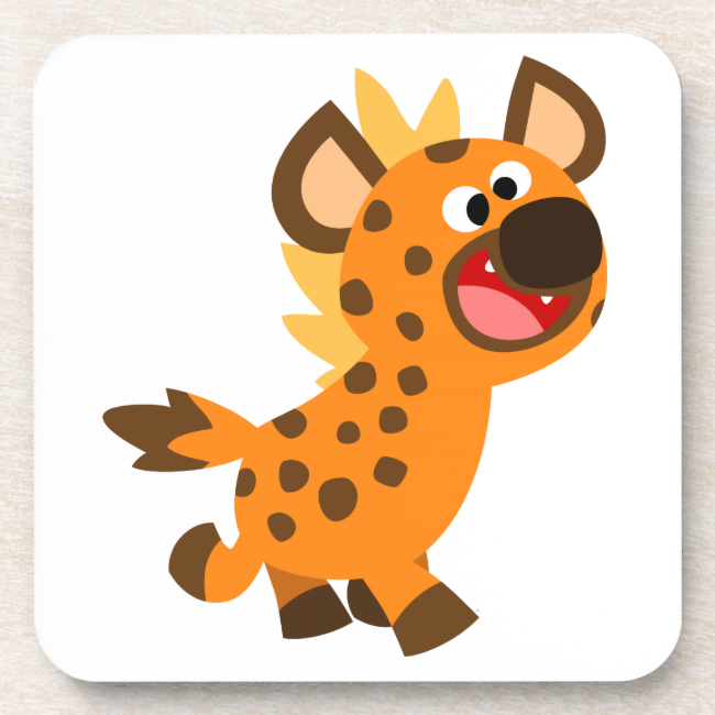 Cute Little Cartoon Hyena Coasters Set