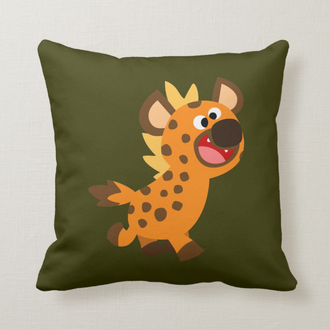Cute Little Cartoon Hyena Pillow