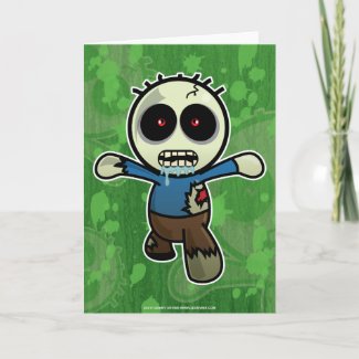 Cute Little Cartoon Zombie card