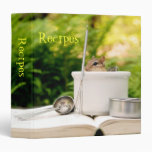 Cute Little Chef Chipmunk 1.5" Recipe Binder