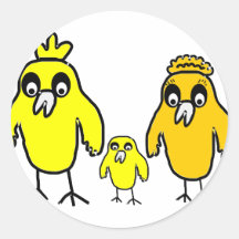 Cute little chicken stickers