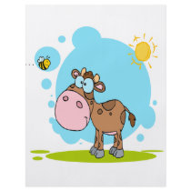 cute little cow and bumble bee in the sun flyers