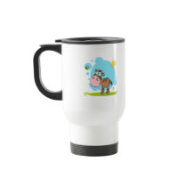 cute little cow and bumble bee in the sun mugs