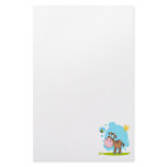 cute little cow and bumble bee in the sun stationery