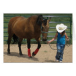 Cute Little Cowgirl Birthday Card