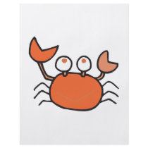 cute little crab cartoon graphic custom flyer