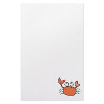 cute little crab cartoon graphic stationery