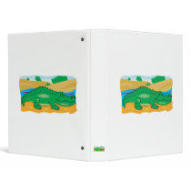 cute little crocodile 3 ring binder
