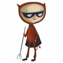 cute little devil boy photo sculptures