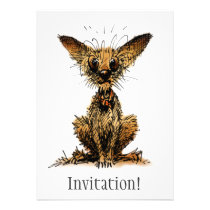 Cute Little Dog Custom Announcements